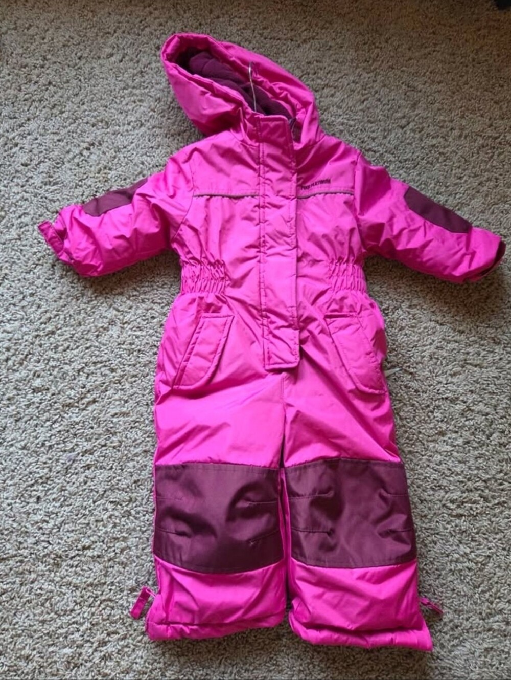 Pink Platinum Advance Girls One-Piece Snowsuit, 18 Months